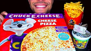 asmr chuck e cheese pizza mukbang eating mcdonalds fries talking jerry big bites 
