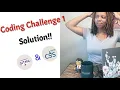 Coding Challenge 1 Solution