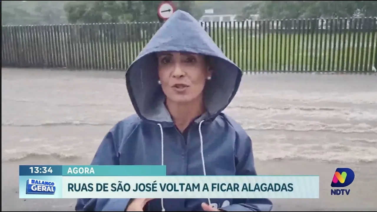 São José sob chuva: ruas novamente alagadas causam transtornos