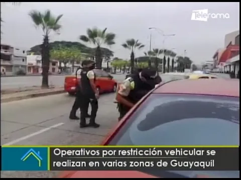 Operativos por restricción vehicular se realizan en varias zonas de Guayaquil