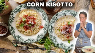 Corn Risotto with Crispy Prosciutto - The Only Way To Make It!
