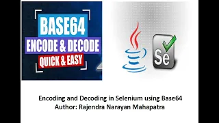 Encoding and Decoding in Selenium using Base64