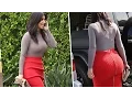 Kim Kardashian Butt Too Big For Her Tight Skirt Can t Get Out Of Her Car