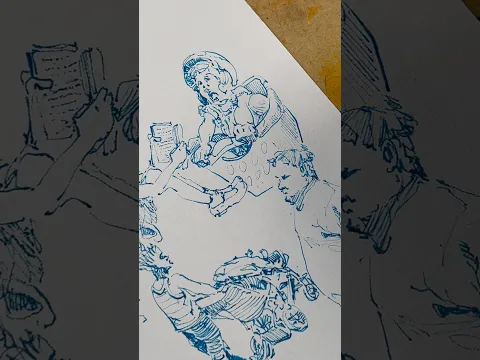 This world needs more love. People sketching with a Lamy vista #fountainpendrawing #peoplesketching