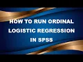 How to Run Ordinal Logistic Regression