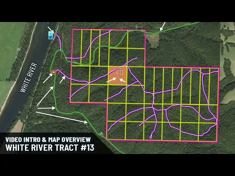 Map Overview - 10 Acres of Owner Financed Land for Sale in Arkansas near the River - WZ13 #land
