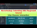 MicroStrategy Embedding SDK Playground Tutorial - Inter-Dossier Interaction