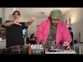 DJing for the first time while my friends carve pumpkins (vinyl set)