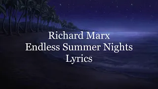 richard marx endless summer nights lyrics 