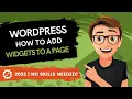 WordPress How To Add Widget To Page 2023 GUIDE