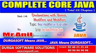 Core Java-DAM - static variable and final static variable