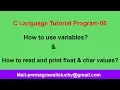 printf and scanf in C Programming Program-06 C Programming Tutorial For Beginner