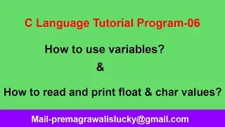 printf and scanf in C Programming Program-06 C Programming Tutorial For Beginner