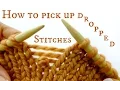 How to pick up a dropped stitch - Easy Quick Knitting Tutorial