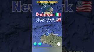 Palermo Italy To New York USA Flight Route 1stop Flight Operator By ITA Airways 