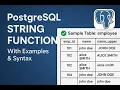 PostgreSQL String Functions Explained COALESCE CONCAT REPLACE STRING - AGG More