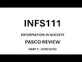 INFS111 PASCO REVIEW PART ONE I INFORMATION IN SOCIETY - LEVEL 100 40 MCQ