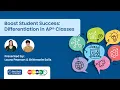 WEBINAR Boost Student Success Differentiation in AP Classes