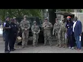 Georgia Air Guardsmen patrolling at Starburst Plaza in D C