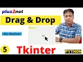 Mouse Drag Drop a button in a Tkinter Window