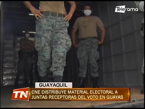 CNE distribuye material electoral a juntas receptoras del voto en Guayas
