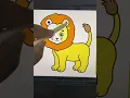 Colourful lion