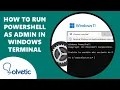 How to Run PowerShell as Admin in Windows Terminal