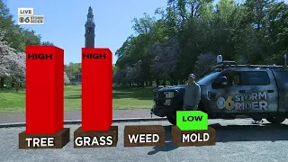 Grass tree pollen are high in Central Virginia