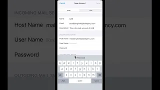 Webmail iOS Setup s