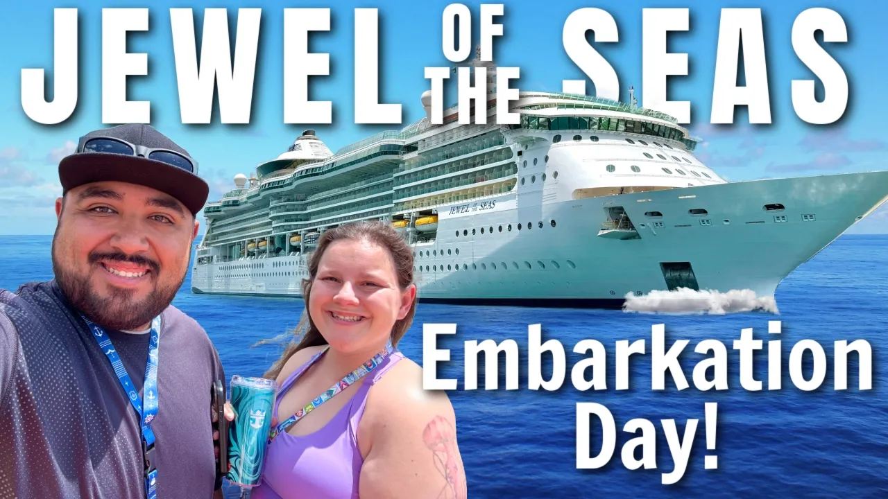 Boarding Royal Caribbean's 21 Year Old Jewel Of The Seas! Embarkation Day! Royal Caribbean Vlog 2025
