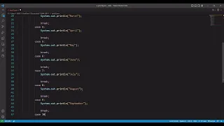 DAY 16 Doing switch case and finding month name with number in java