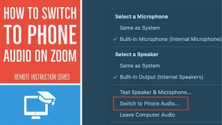 How To Use Switch To Phone Audio On Zoom 