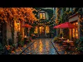 Download Lagu Rainy Autumn Jazz Café 🍂 Cozy Outdoor Coffee Shop Ambience with Smooth Jazz Music for Relax \u0026 Focus