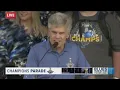 Blues Owner Tom Stillman opens the rally