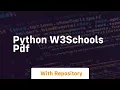 python w3schools pdf