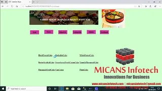 ONLINE CAKE SHOP MANAGEMENT SYSTEM ASP NET PROJECT