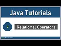 Java Tutorials Relational Operators