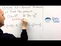 Special Products of Polynomial Multiplication 2020 DL