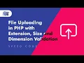 How to Image upload with validation in PHP
