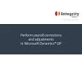 Perform payroll corrections and adjustments in Dynamics GP with Negative Payroll Transactions