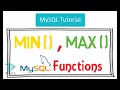 Maximum and Minimum Values using SQL function tutorial