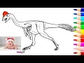Oviraptorosaurian Dinosaur in Jurassic World Coloring Page and How to Draw Oviraptorosa 102