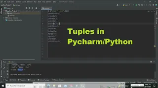 How to use tuples in pycharm How to use tuples in python
