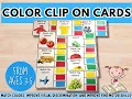 DIY Color Matching Activity for Toddlers Clip-On Cards Printable Ages 3-5