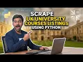 How to Scrape UK University Courses Data Using Python University Websites Extraction 2025