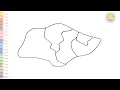 Singapore Map outline drawing Map drawing tutorials How to draw Singapore Map outline easy steps