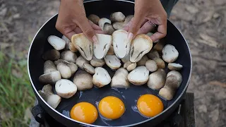 Delicious Mushroom Fried Eggs Recipe / Kdeb Cooking