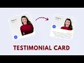Animated Testimonial Card with Html CSS Profile Card Ui Design