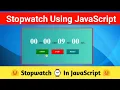 Stopwatch In JavaScript JavaScript Projects For Beginners JavaScript Projects CODE 5X