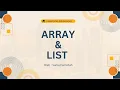 Array vs List Perbedaan Fungsi dan Cara Menggunakannya